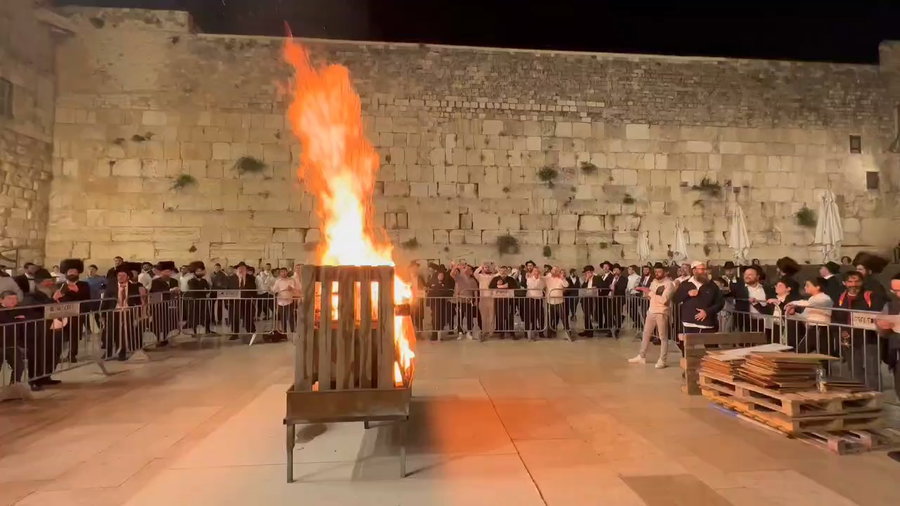 מעמד ההדלקה בכותל המערבי