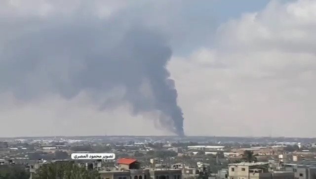 השריפה במחסני אונר"א ברפיח