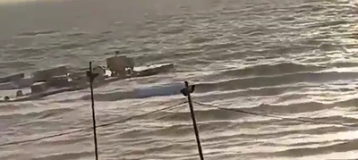 מבוכה לארה"ב: המזח בשווי 320 מיליון דולר - התפרק בים