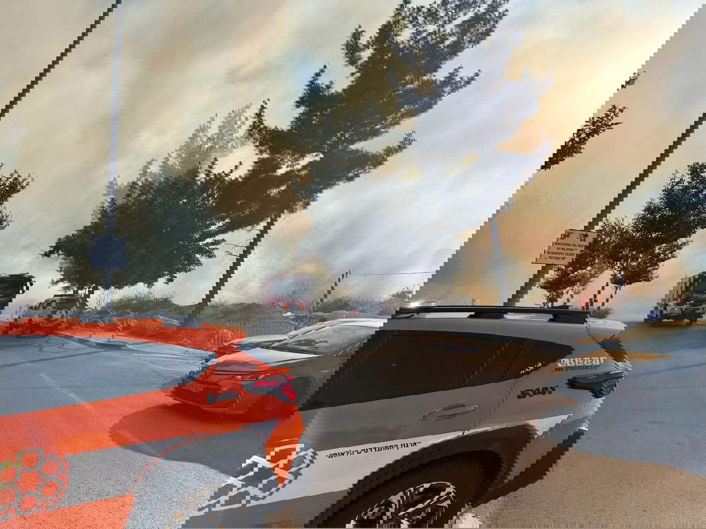 השריפה בכביש 3855 בבית שמש