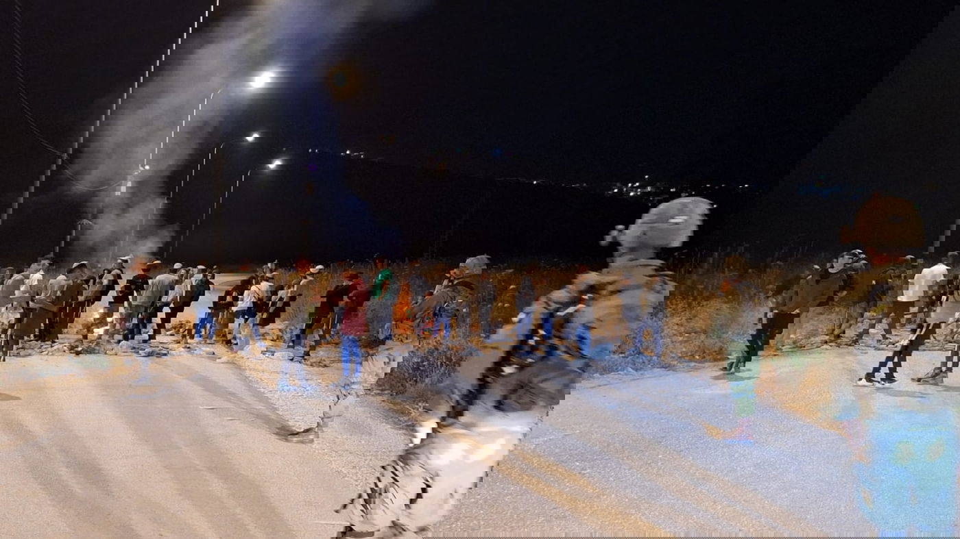 ההפגנה בשכם, הערב