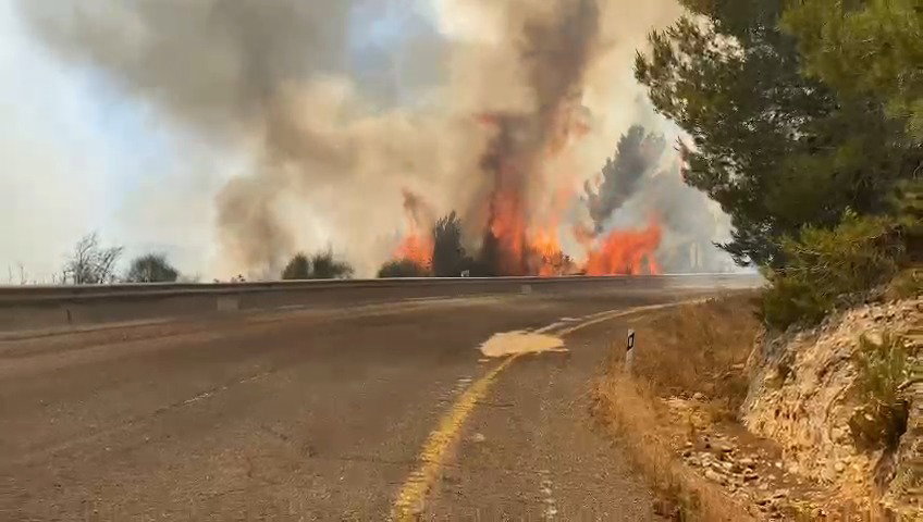 השריפה ברכס רמים בגליל