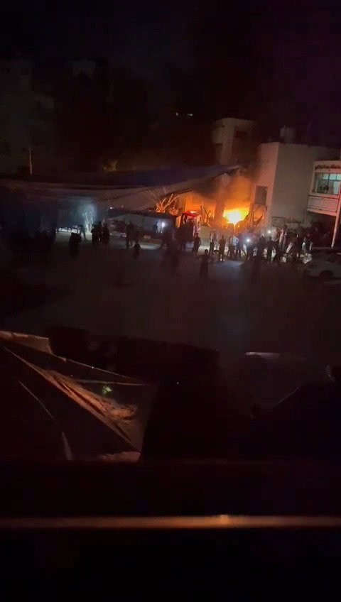 אחת מזירות התקיפה הלילה