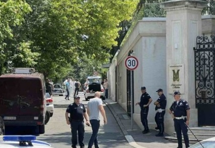 זירת הפיגוע בסרביה