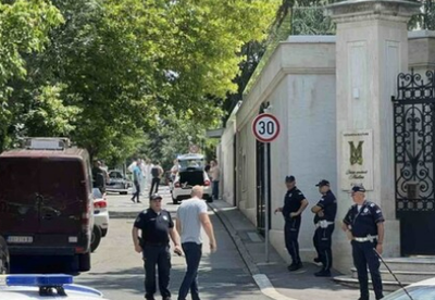 זירת הפיגוע בסרביה