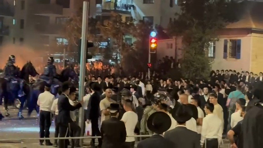 הפגנת העדה החרדית והפלג הירושלמי על חוק הגיוס בירושלים, הערב