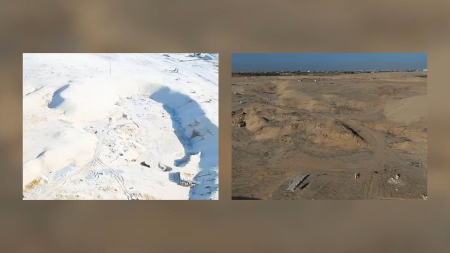 תיעוד מהשמדת אתר ייצור הרקטות התת-קרקעי