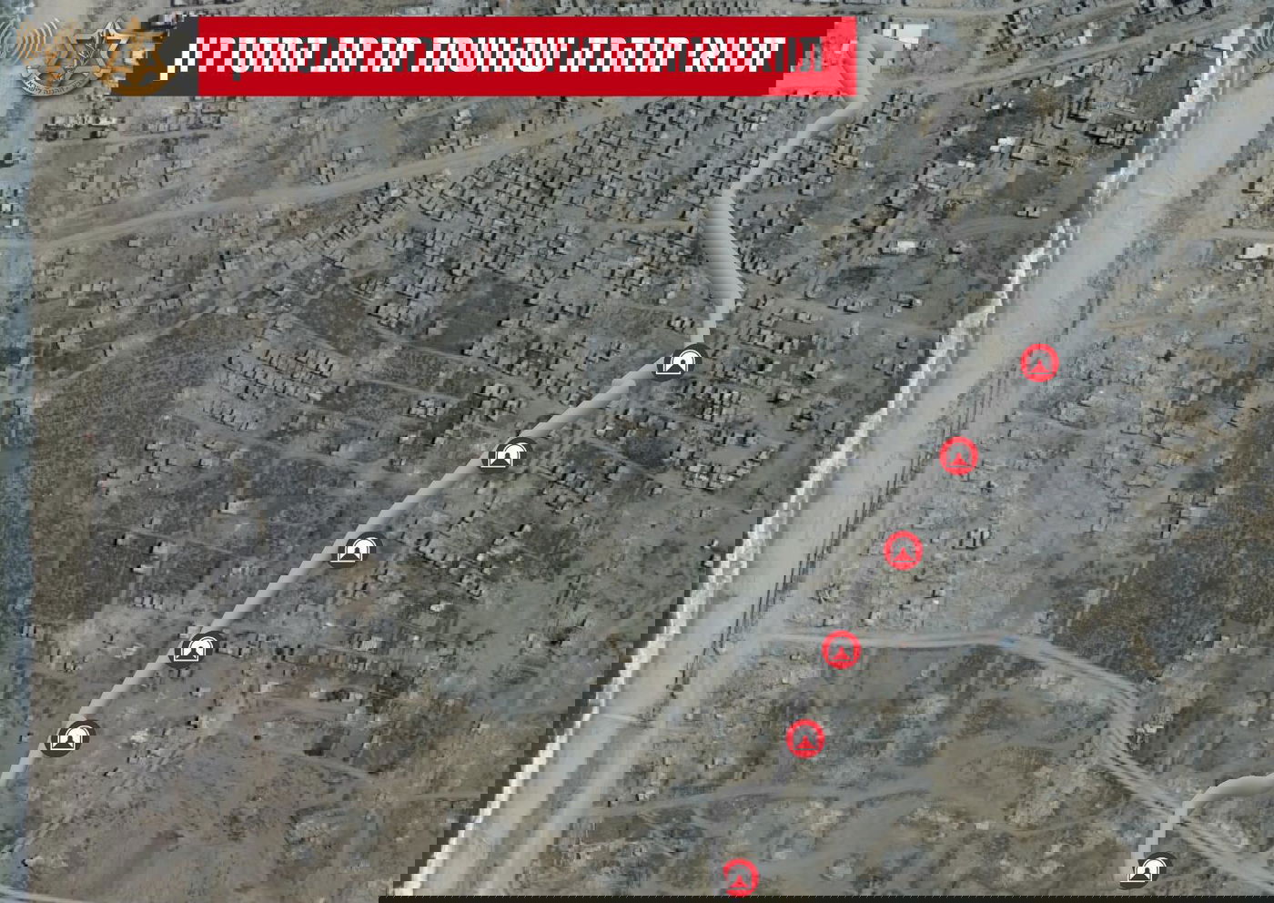 תצלום אווירי של המנהרה שאותרה והושמדה במרחב המסדרון