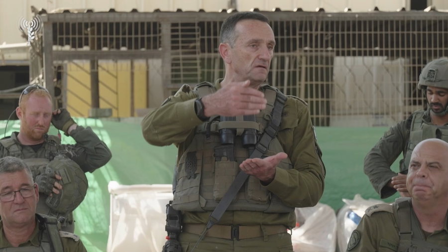 צפו בדבריו המלאים של הרמטכ"ל הרצי הלוי בכרם שלום גבול רפיח