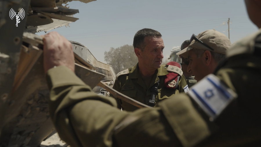 צפו: הרצי הלוי בכרם שלום סמוך לגבול עם רפיח