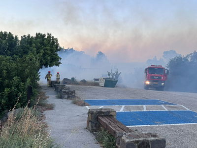 השריפות בקריית שמונה - רקטות גרמו לדליקת ענק