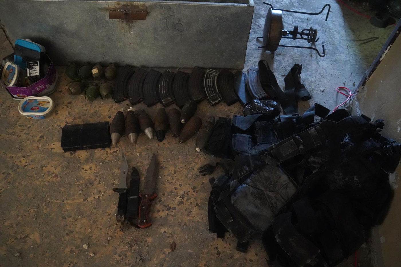 אמצעי הלחימה שאותרו על-ידי לוחמי גדוד רותם