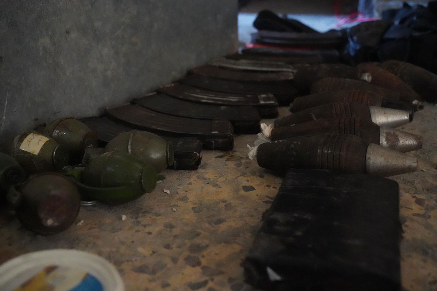 אמצעי הלחימה שאותרו על-ידי לוחמי גדוד רותם