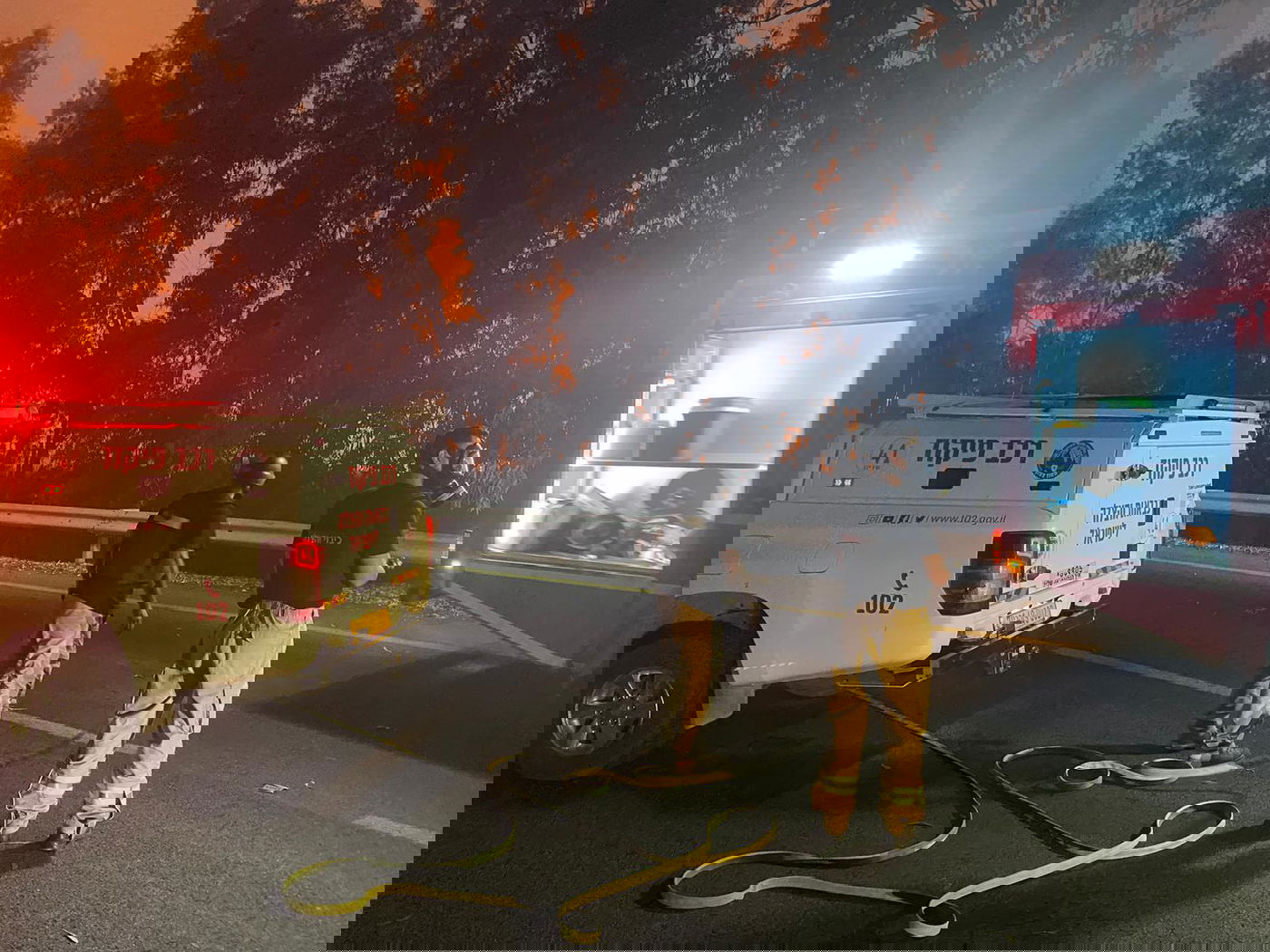 אחת מזירות השריפה בצפון