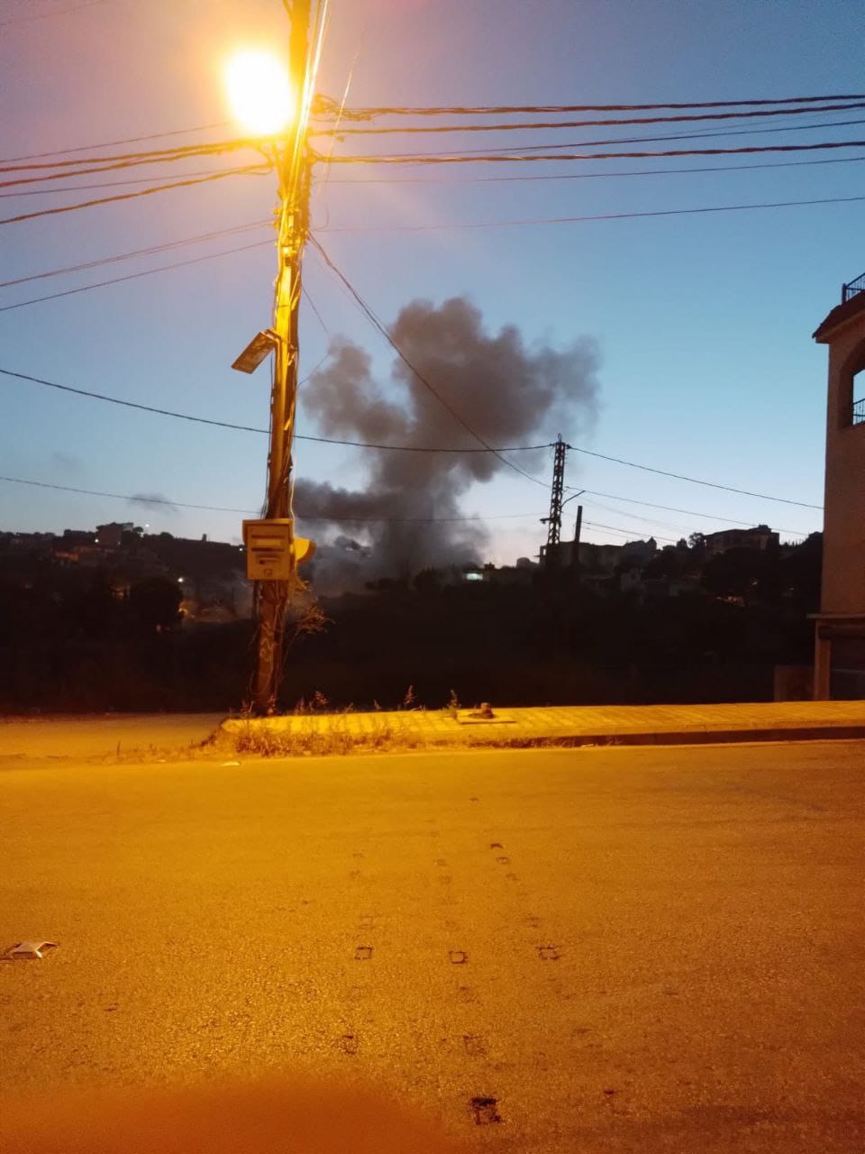 זירת התקיפה בלבנון