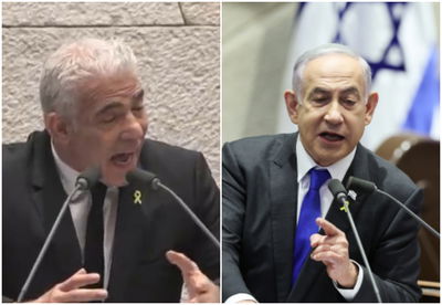 נתניהו ולפיד בכנסת