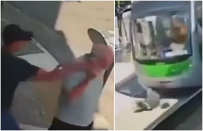 גנב טלפון מאדם ברחוב וכעבור שניות קיבל את עונשו | תיעוד