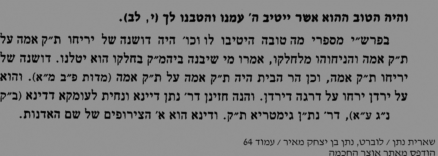 ר' נתן ות"ק אמות של הר הבית (מתוך: שארית נתן פר' בהעלותך)