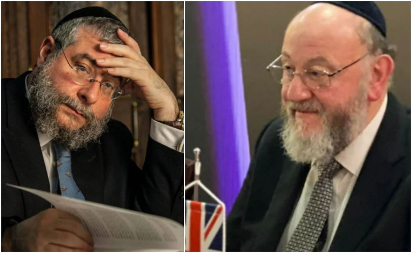 הרב מירוויס (מימין) והרב גולדשמידט