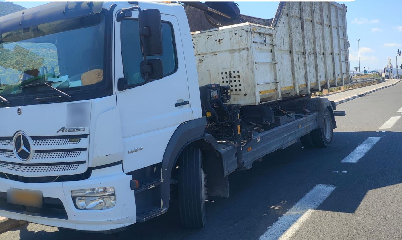 המשאית בה נהג הנהג בפסילה