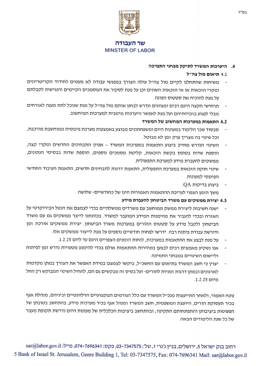 המכתב של בן צור לגיל לימון