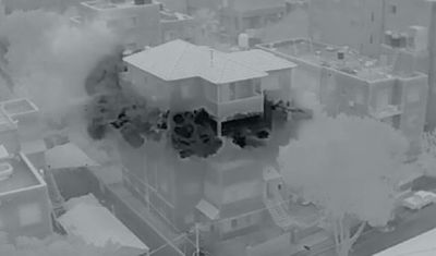 איזה פיצוץ: הבית של המחבלים הרוצחים ברמאללה נהרס