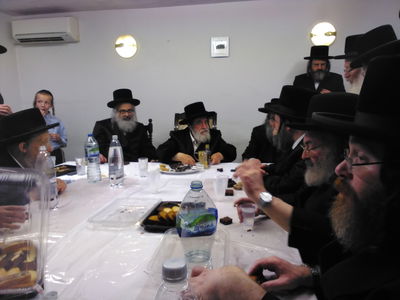 האדמו"ר מויז'ניץ בצאת הצום בחלדודנא