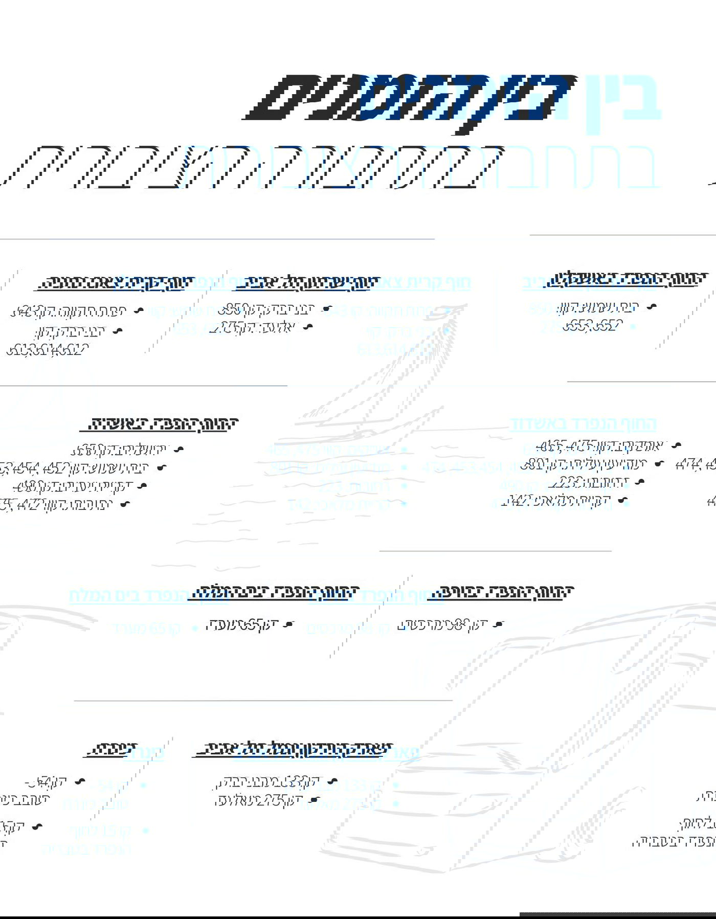 רשימת הקווים לבין הזמנים