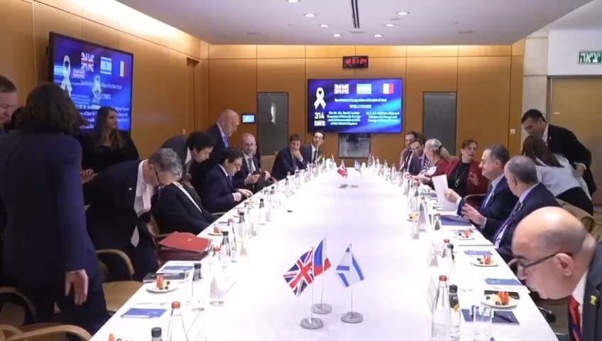 המפגש עם השרים האירופאים