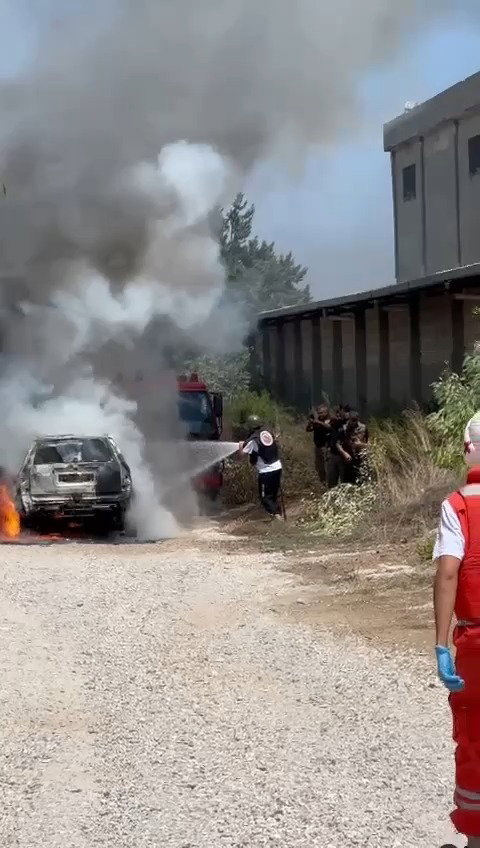 סרטון מהזירה לאחר החיסול האווירי המיוחס לצה"ל