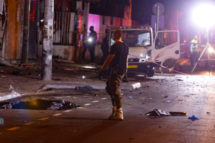 זירת הפיגוע בתל אביב