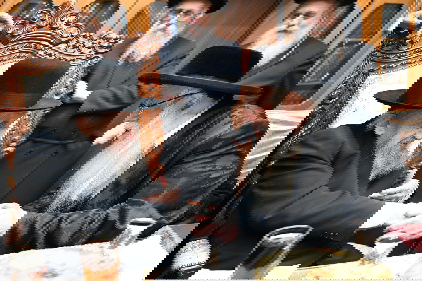 ראש הישיבה הגר"ד לנדו והאדמו"ר מצאנז