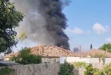 אחד הבתים שנפגעו בקצרין