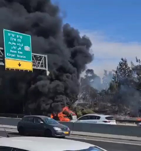 השריפה בכביש 1