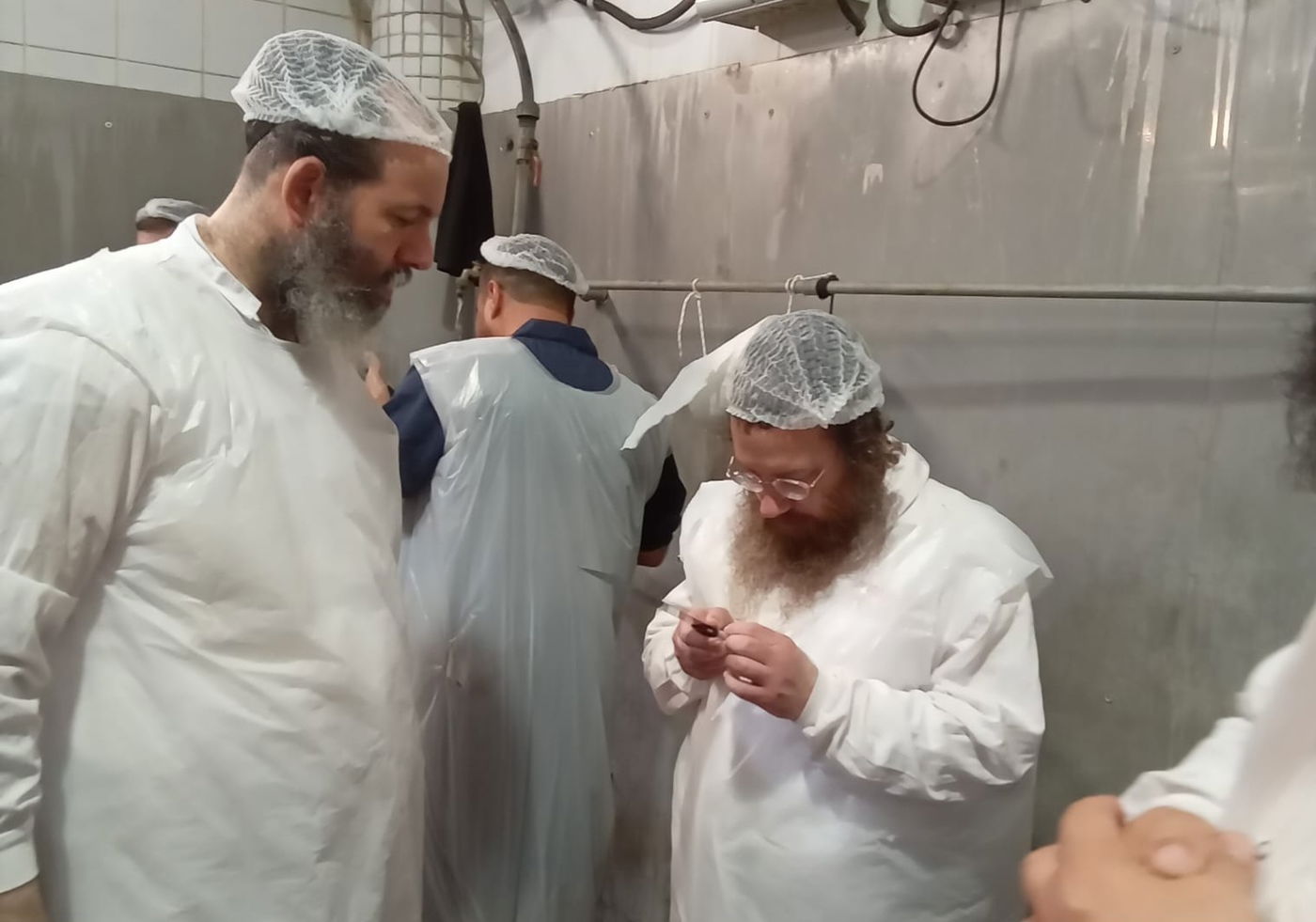 הפוסק ר' עמרם פריד בביקור פתע במשחטת "בשורה"