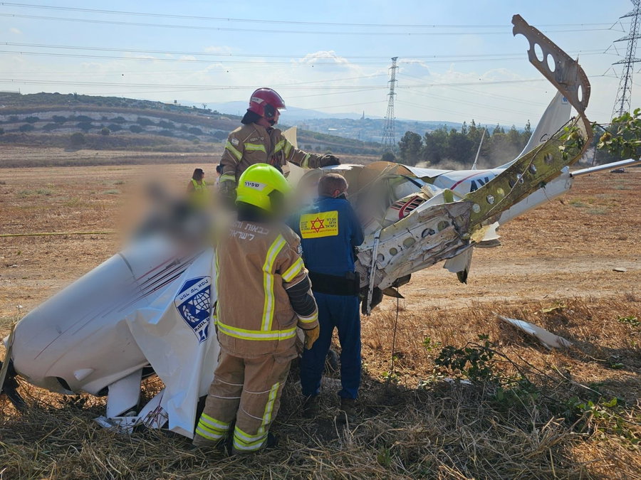 סמוך לבנימינה: הרוג ופצוע בינוני בהתרסקות מטוס קל