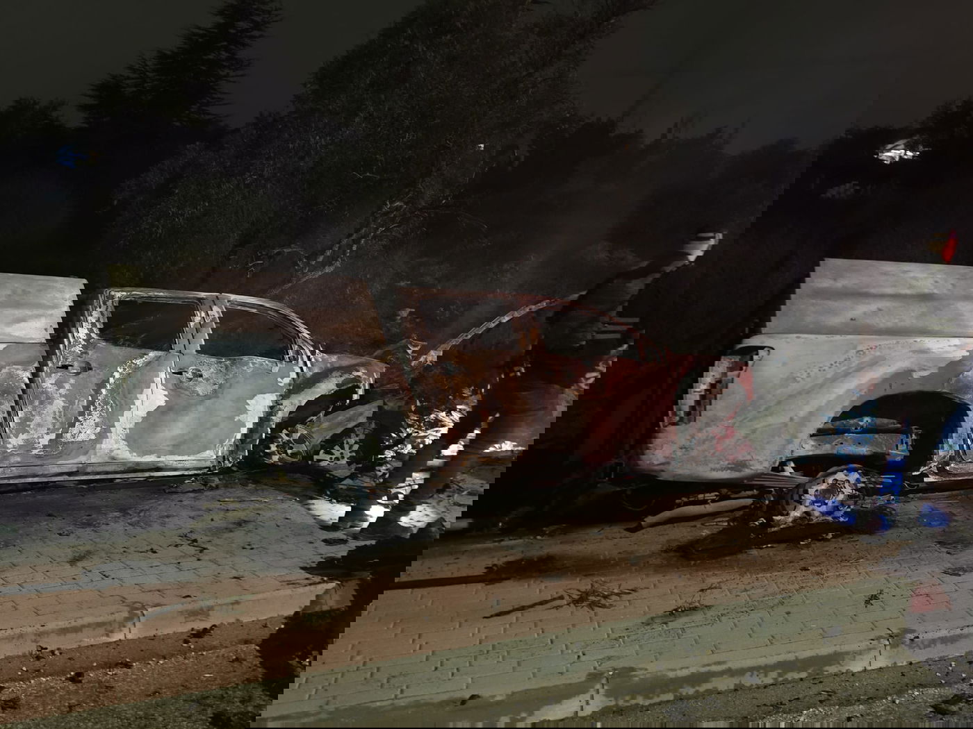 הרכב שהתפוצץ בליל שבת בגוש עציון