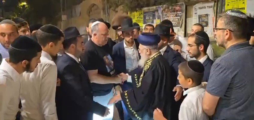 הורי החטופים מתברכים מהראשון לציון, אמש