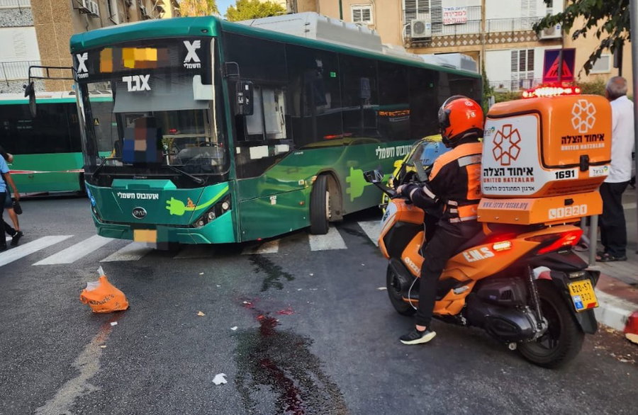 בת 60 נדרסה מאוטובוס ציבורי בראשון לציון - מצבה אנוש