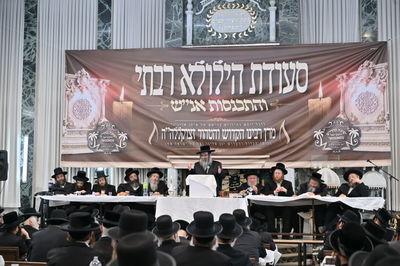 הגה"צ ראש ישיבת סאטמר ב"ב, בטיש הילולא 