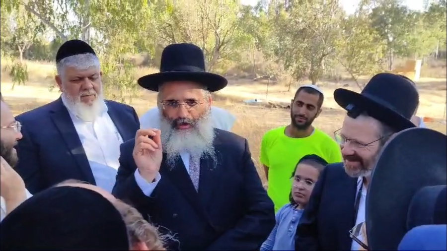 ביקור הגאון רבי ישראל אברג'ל במאחז אלי עזה