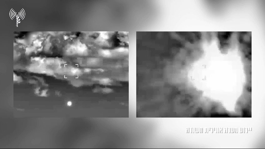 מטוסי קרב של חיל האוויר מיירטים כטב"מים שחדרו משטח לבנון לשטח ישראל