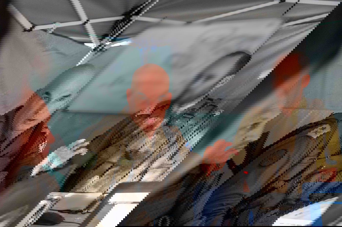 הלוחמים במהלך התרגיל הצבאי