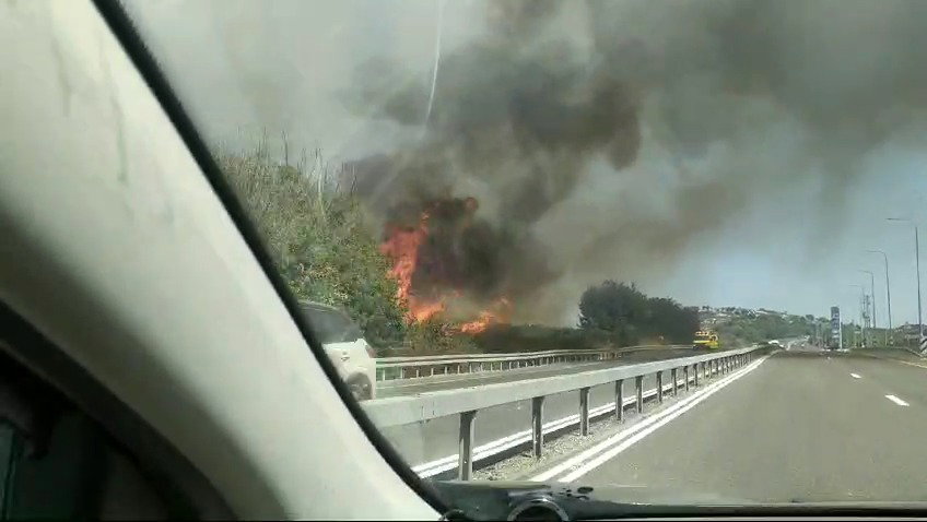 השריפה בכביש 89 בגליל המערבי