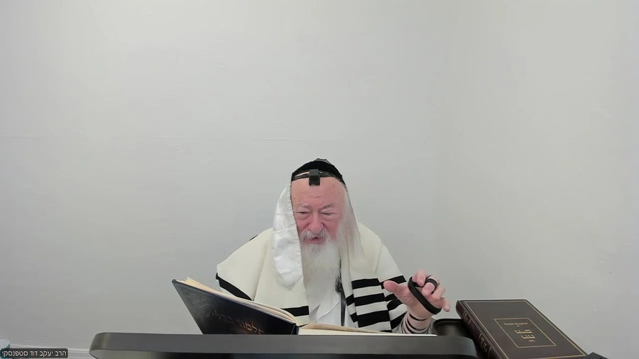הרב יעקב דוד סטפנסקי בשיעור על מסכת שבת