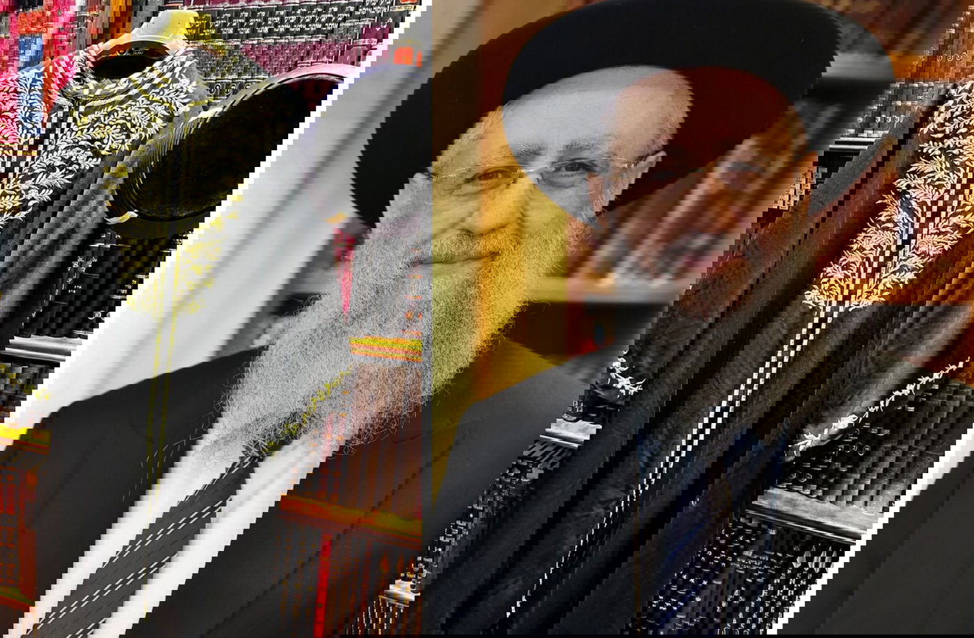 הגר"ד יוסף וגלימת מרן זצ"ל במעונו אמש