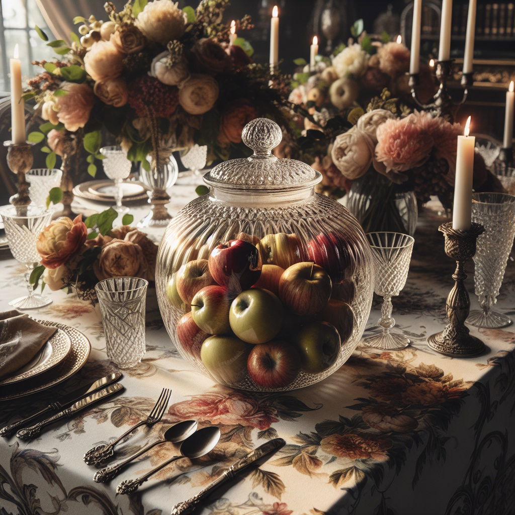 השתמשו בתפוחים לפאר את שולחן החג