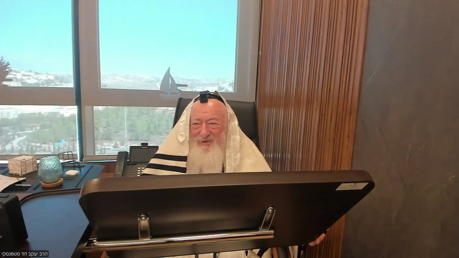הרב יעקב דוד סטפנסקי בשיעור על מסכת שבת