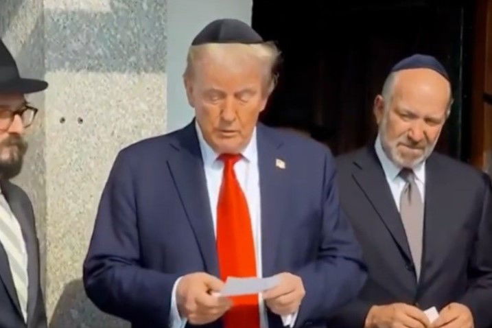 טראמפ בתפילה בציון