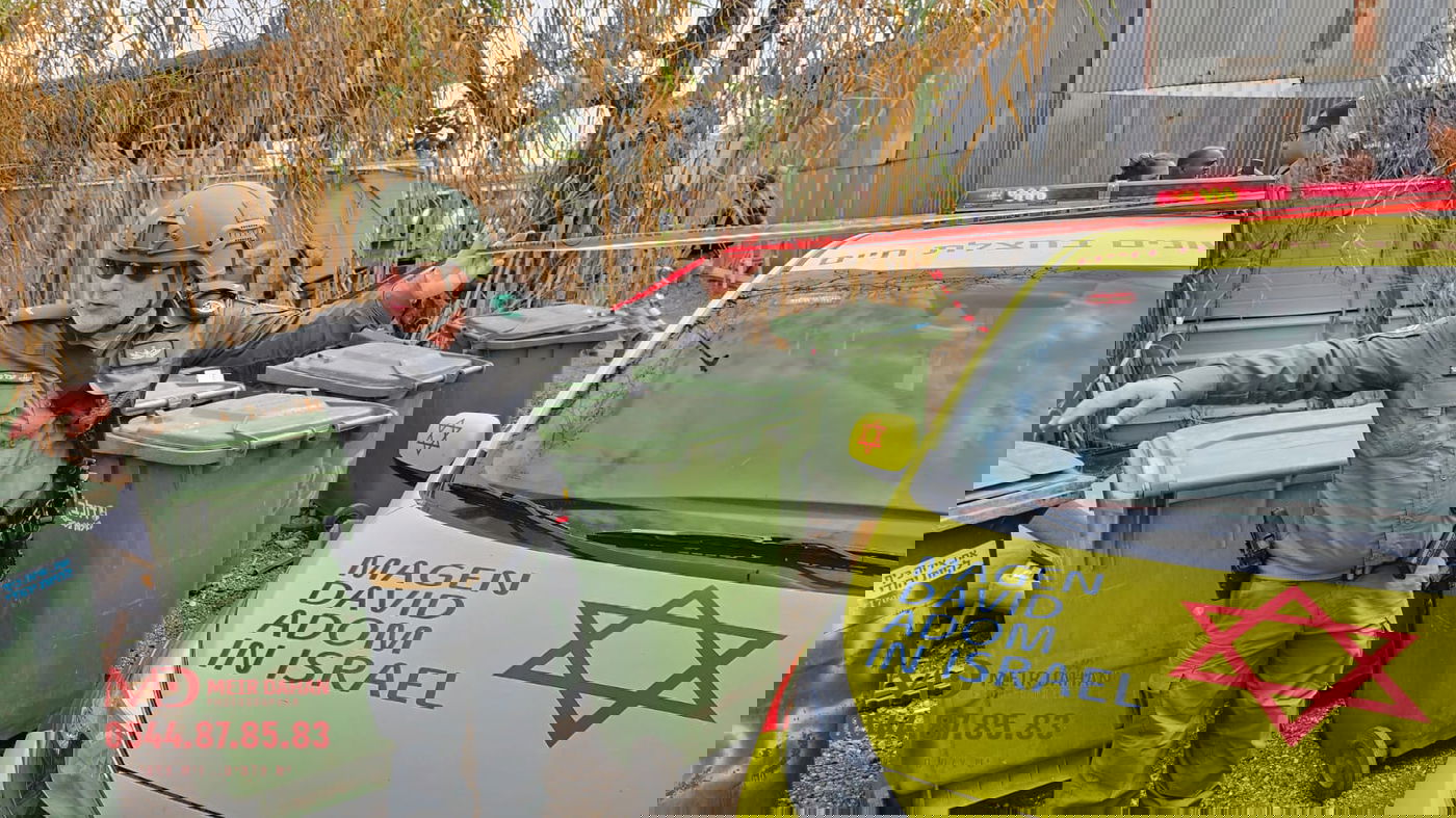 זירת הנפילה בכפר חב"ד